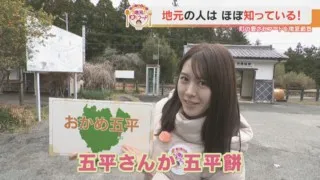 加藤愛アナが愛知県新城市鳳来の愛されフード『おかめ五平』を調査！食感と甘辛味噌ダレがキメ手！地元で愛され続ける五平餅
