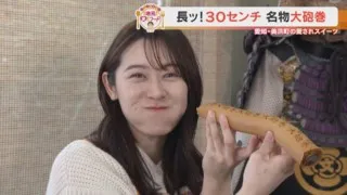 加藤愛アナが愛知県美浜町の『大砲巻』を調査！ 縁起よし！長さ30センチの愛され和スイーツ