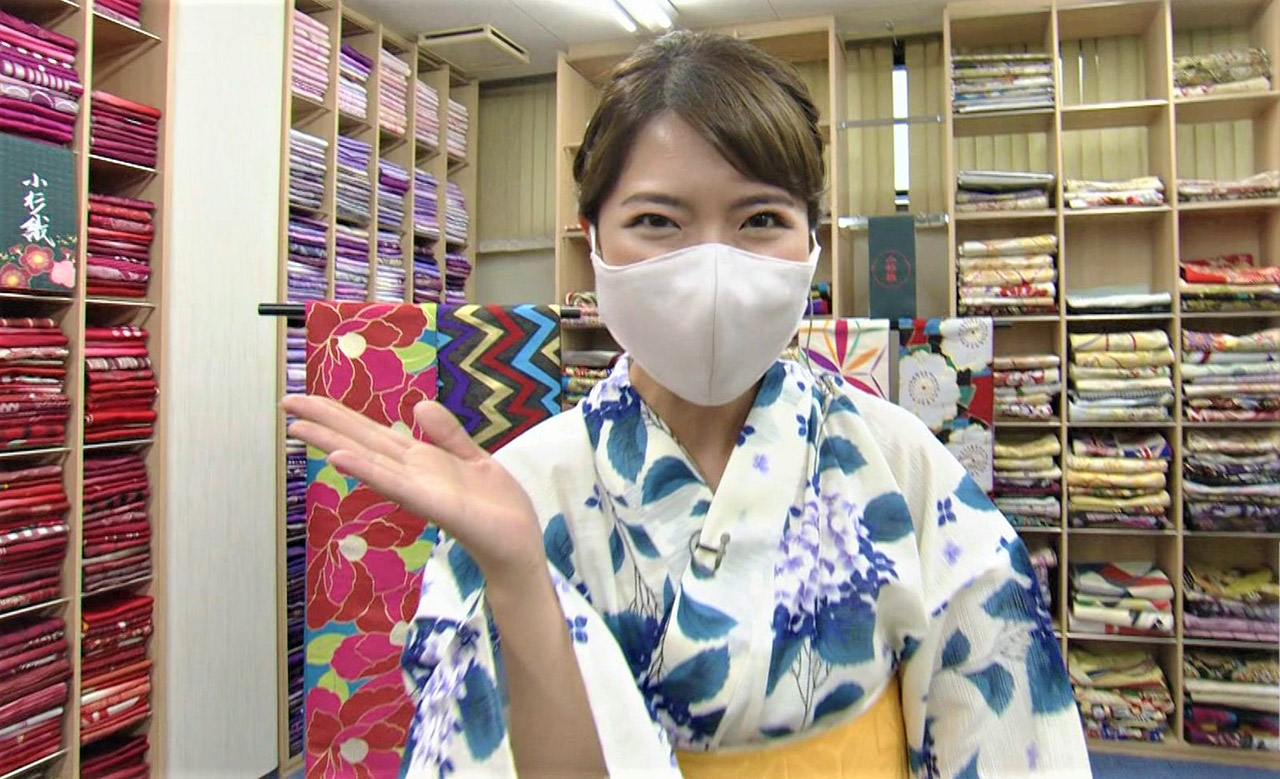 元CAのアナウンサーがPR!北陸の織物の技術でマスクを製造