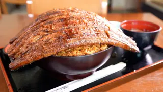 丼からはみ出すうなぎが衝撃！横綱が絶賛する“漫画盛り”のうな丼とは？力士が好きな名古屋めし特集！（後編）