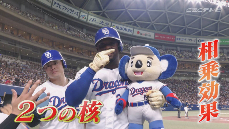 「サンデードラゴンズ」より細川成也選手とミゲル・サノー選手(C)CBCテレビ
