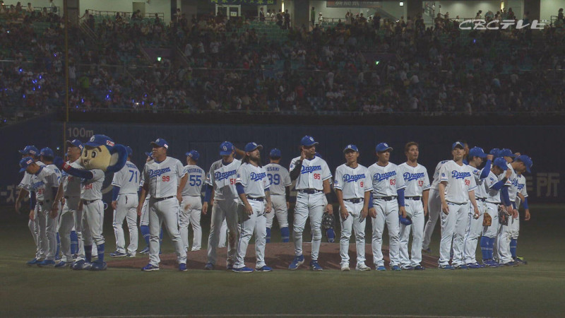 試合終了後の円陣(C)CBCテレビ