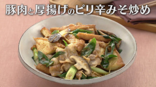 「豚肉と厚揚げのピリ辛みそ炒め」の作り方【キユーピー３分クッキング】