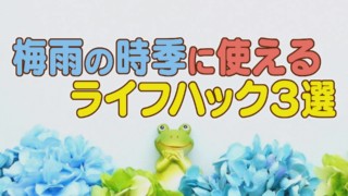 コレ早く知りたかった!【梅雨】に役立つライフハック3選【くらしエンタメ】