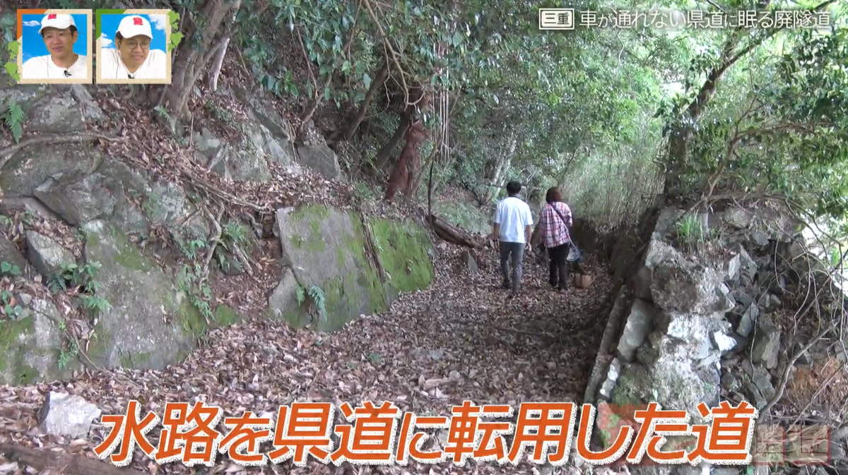 水路から転用された三重県道745号 自動車通行不能区間に眠る「立梅水路」の廃隧道