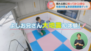 揺れる前に知っておくと安心 地震体験&津波避難誘導デッキ
