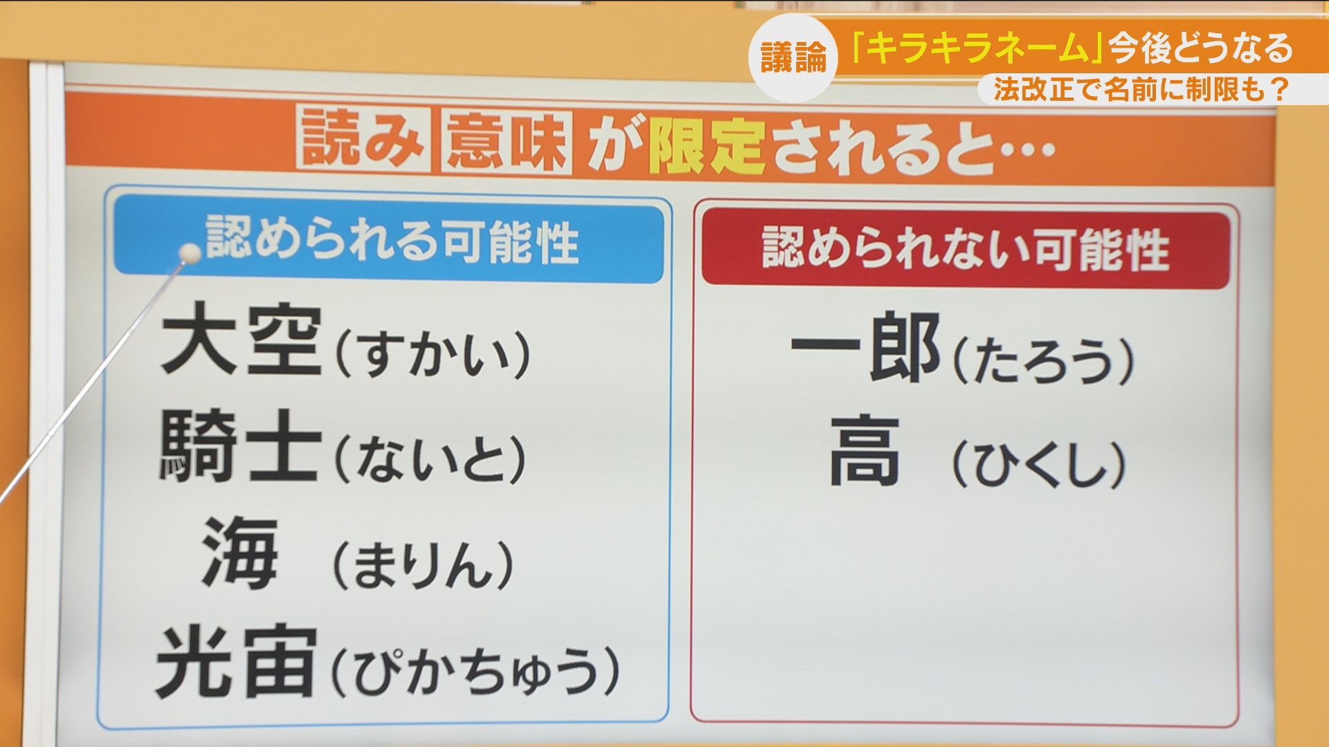 「大空=すかい」はOK?“キラキラネーム”のルール化について意見公募へ