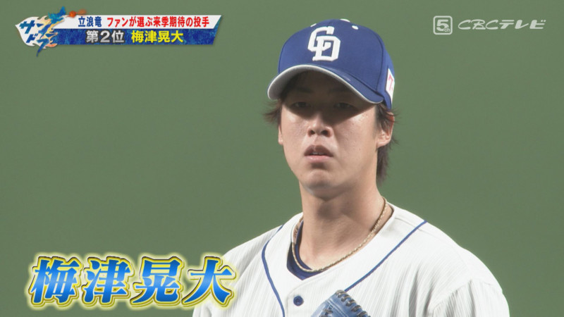 「サンデードラゴンズ」より梅津晃大投手©CBCテレビ