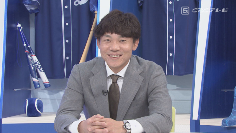 「サンデードラゴンズ」に出演する大島洋平選手©CBCテレビ