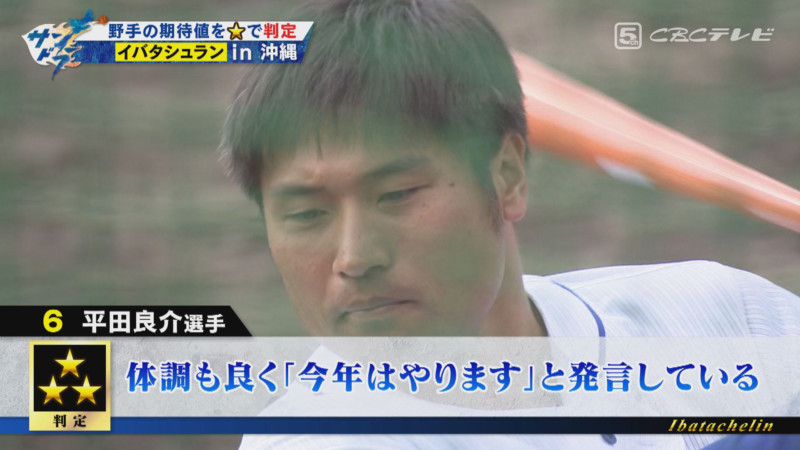 「サンデードラゴンズ」より平田良介選手©CBCテレビ
