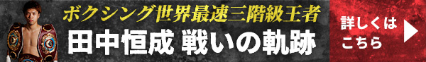 ボクシング世界最速三階級王者 田中恒成 戦いの軌跡　詳しくはこちら