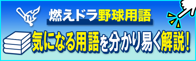 燃えドラ野球用語 気になる用語を分かり易く解説！