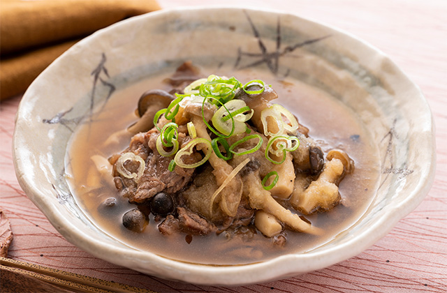 牛肉としめじのおろし煮