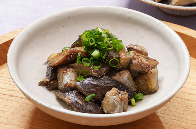 なすとししゃものしょうゆがらめ