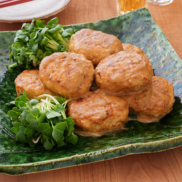 鶏つくねごまわさびソース