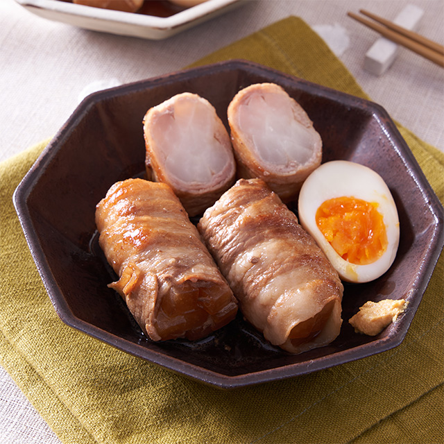 豚巻き大根煮と味玉