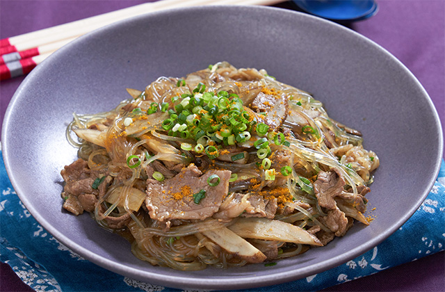 牛肉とごぼうの中華カレー春雨