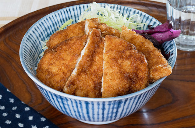 ささ身の和風ソースカツ丼