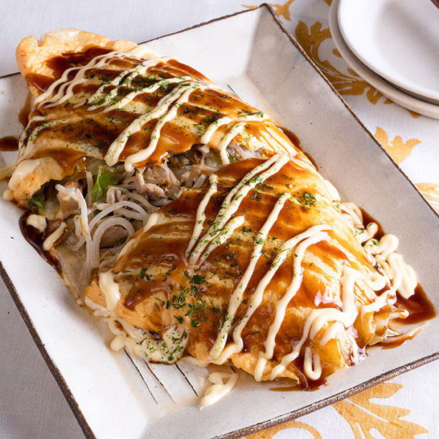 レタスとんぺい焼き