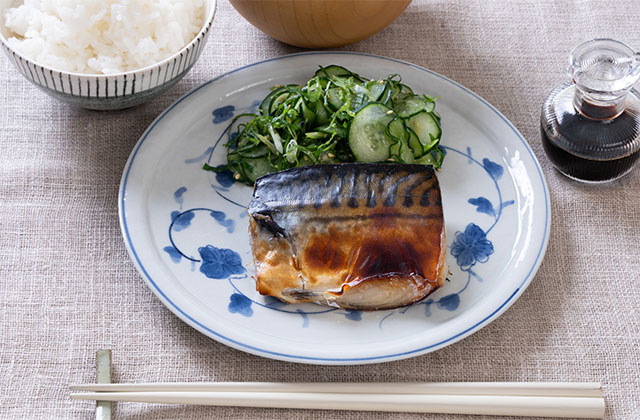 塩さばの酒酢(さかす)焼き