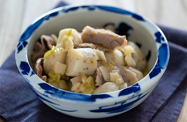 豚肉と里芋の柚子こしょう煮