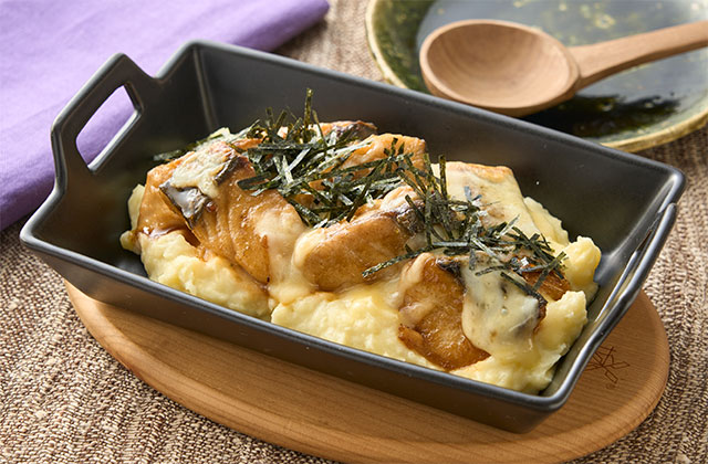 寒さわらとマッシュポテトの照り焼きグラタン