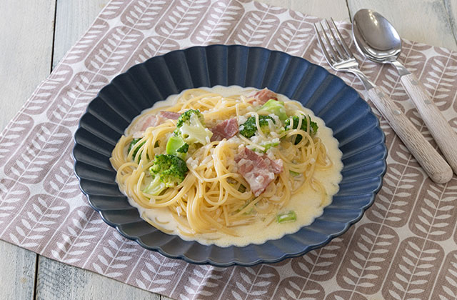 ブロッコリーとベーコンのミルクスパゲティ