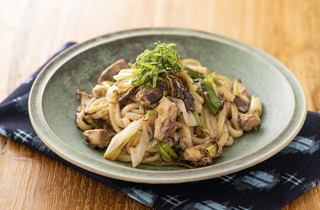 さば缶焼きうどん