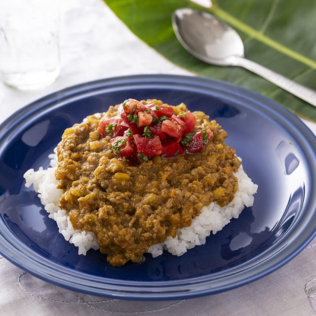 なすミンチのキーマカレー