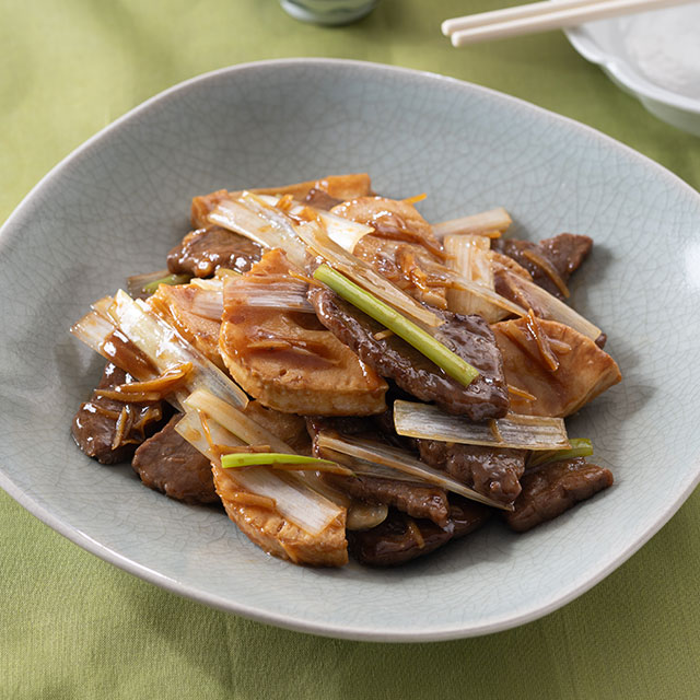 たけのこと牛肉のオイスターソース炒め