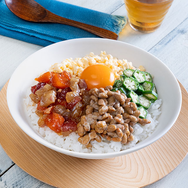 ふわふわ納豆の海鮮丼