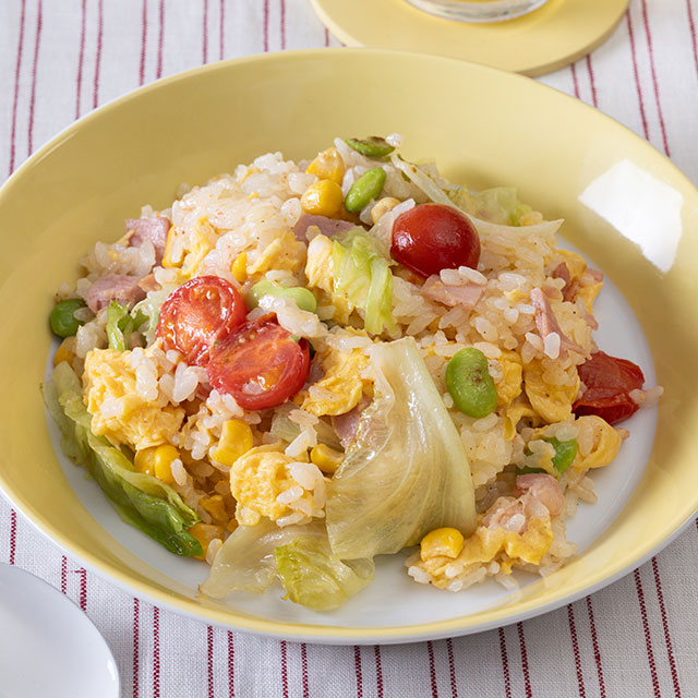 夏野菜マヨチャーハン