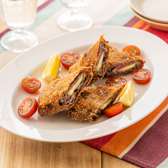 生ハムとチーズのビーフカツ