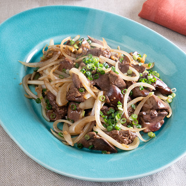 鶏レバーの甘辛炒め