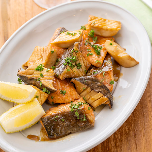 鮭とエリンギのバターしょうゆソテー