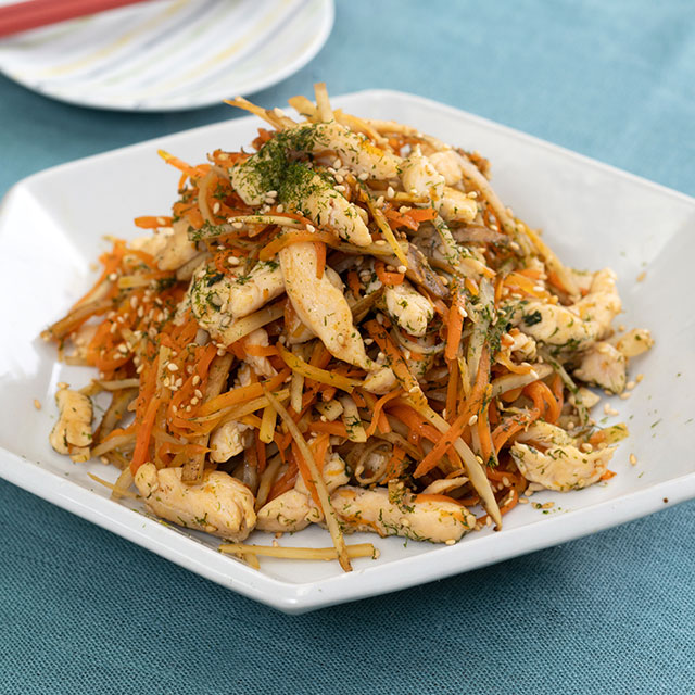 揚げ長芋と桜えびのサラダ