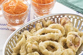 スペイン風いかリング・にんじんサラダ