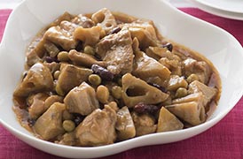 鶏肉と豆の中華風ピリ辛煮
