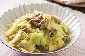 豚肉とキャベツの梅マヨ炒め