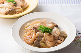 塩豚と春野菜のうま酢煮