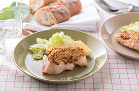 チキンのあらびきマスタード焼き