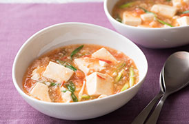 かにと豆腐のトマト煮