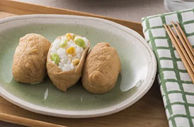 枝豆ととうもろこしのおいなり