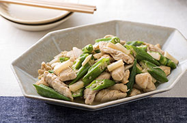 鶏ささ身と新しょうがのマヨソテー