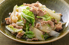 豚バラ肉と白菜のにんにくじょうゆ煮