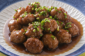 肉だんごの黒酢あん