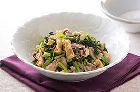 豚肉と小松菜の炒め煮