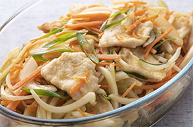 新玉ねぎと鶏胸肉の中華風マリネ