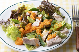 にんじんソースのチキンサラダ