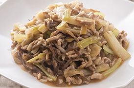 豚肉と糸こんにゃくのオイスターソース炒め